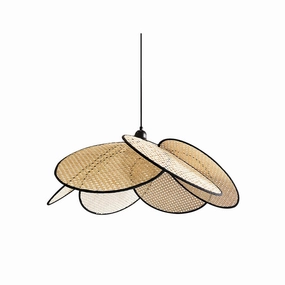 Campbell Rattan Pendant Lamp minimalist ceiling light
