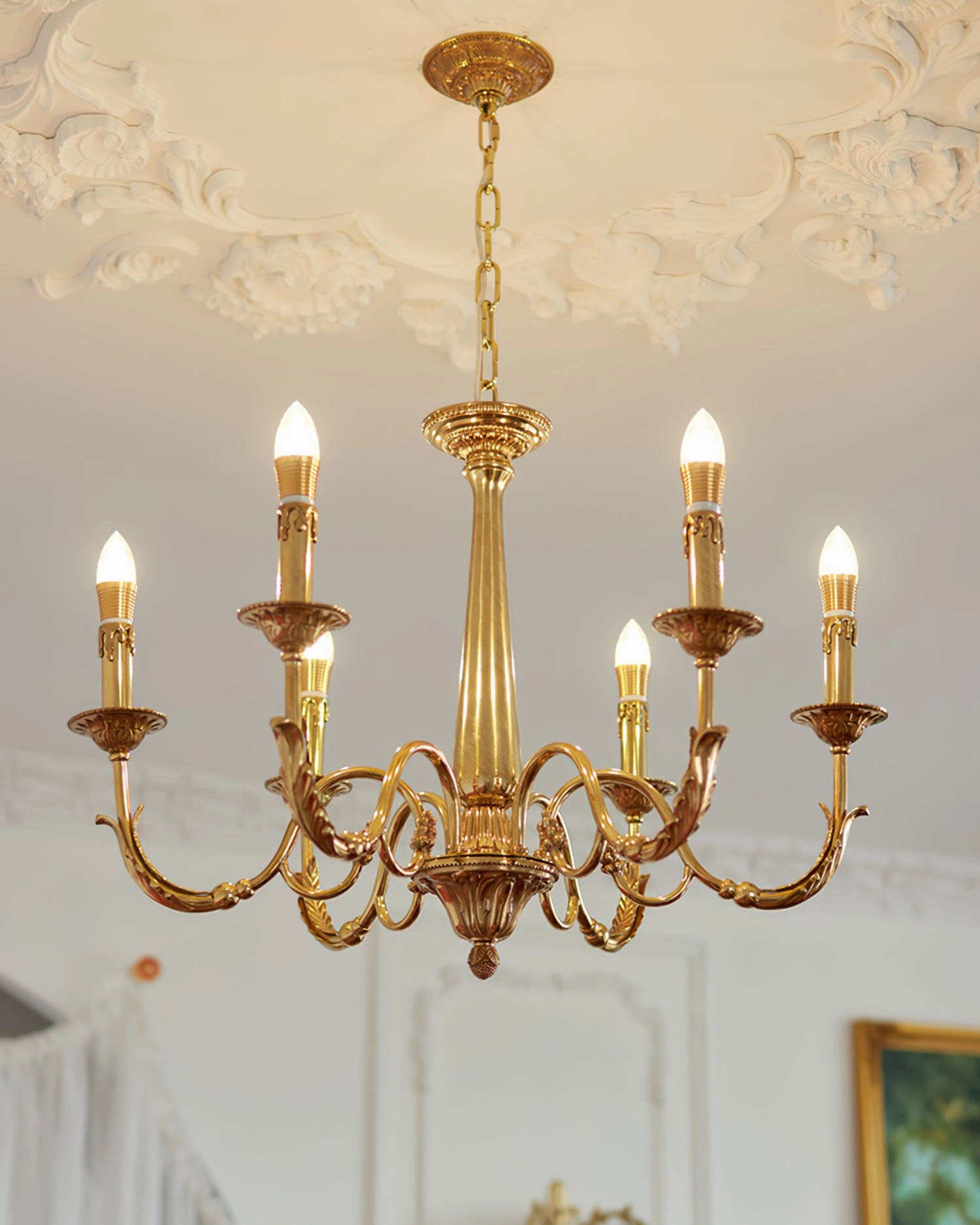 Candle Brass Chandelier