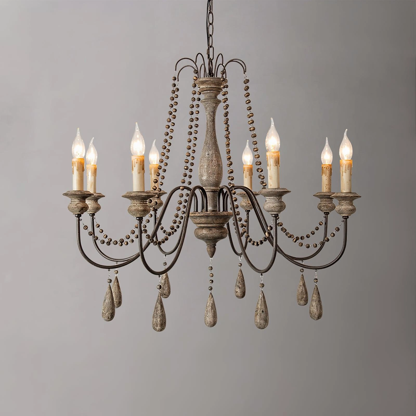 Candle Style Beaded Chandelier