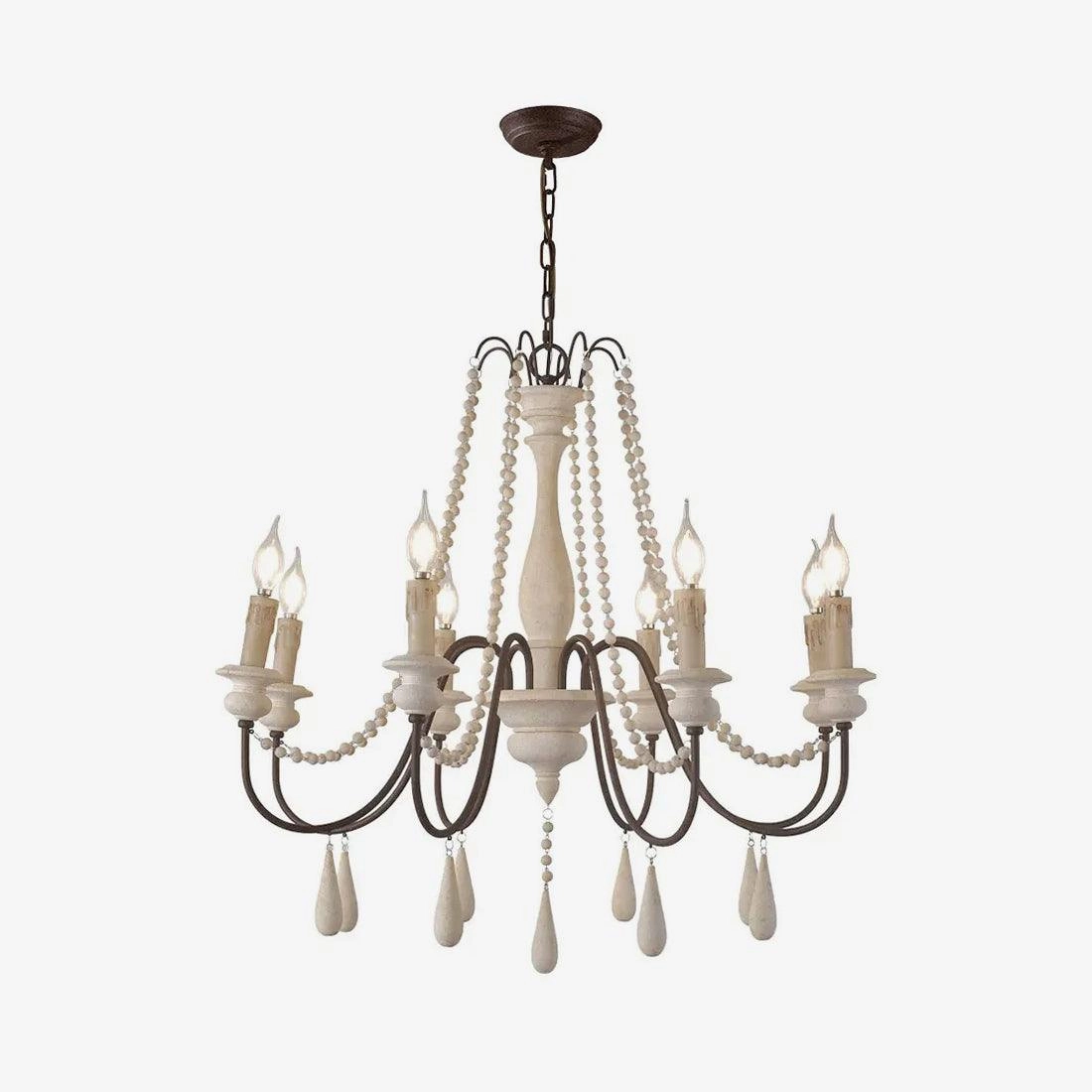 Candle Style Beaded Chandelier