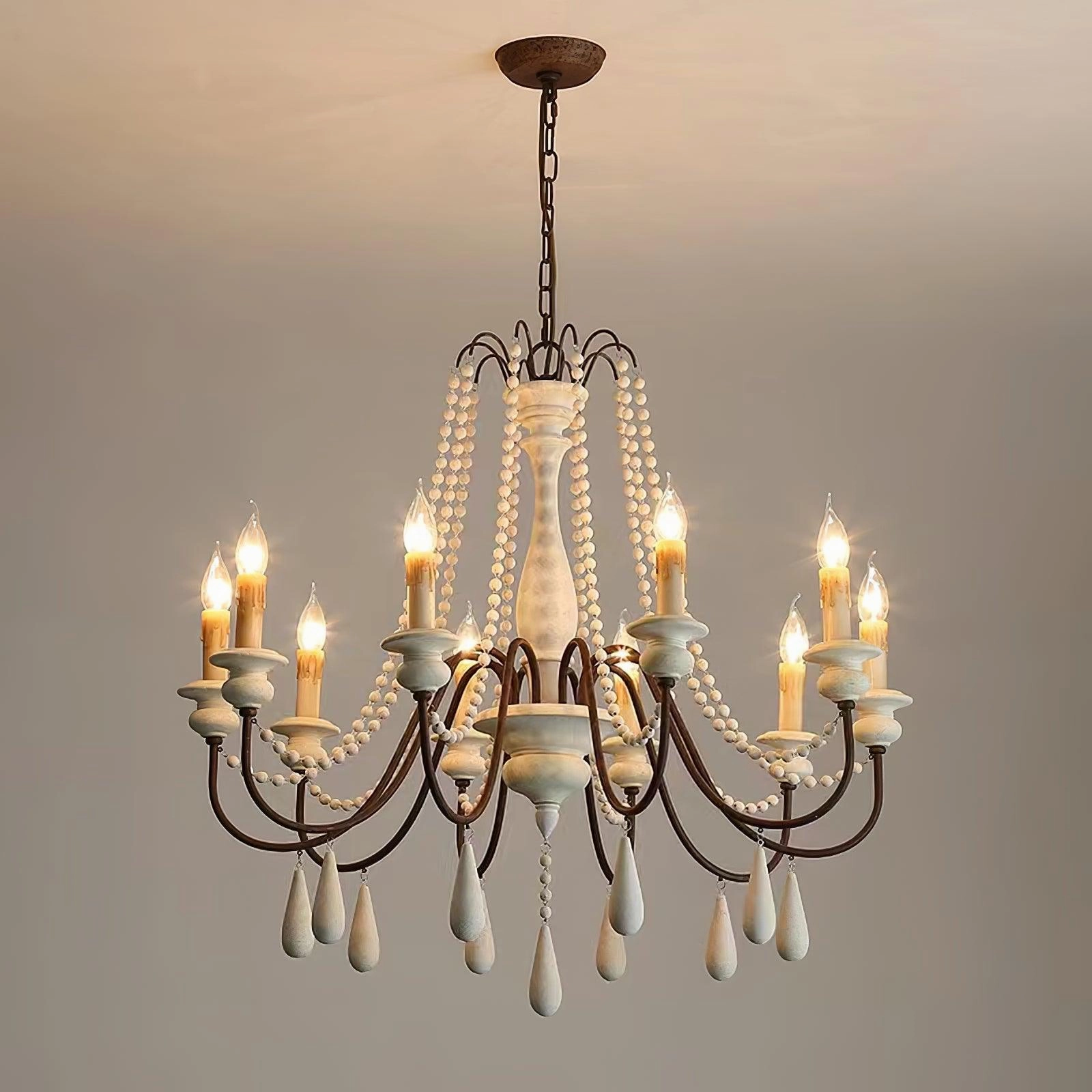 Candle Style Beaded Chandelier