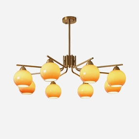 Caramel Sphere Chandelier modern modeling table light