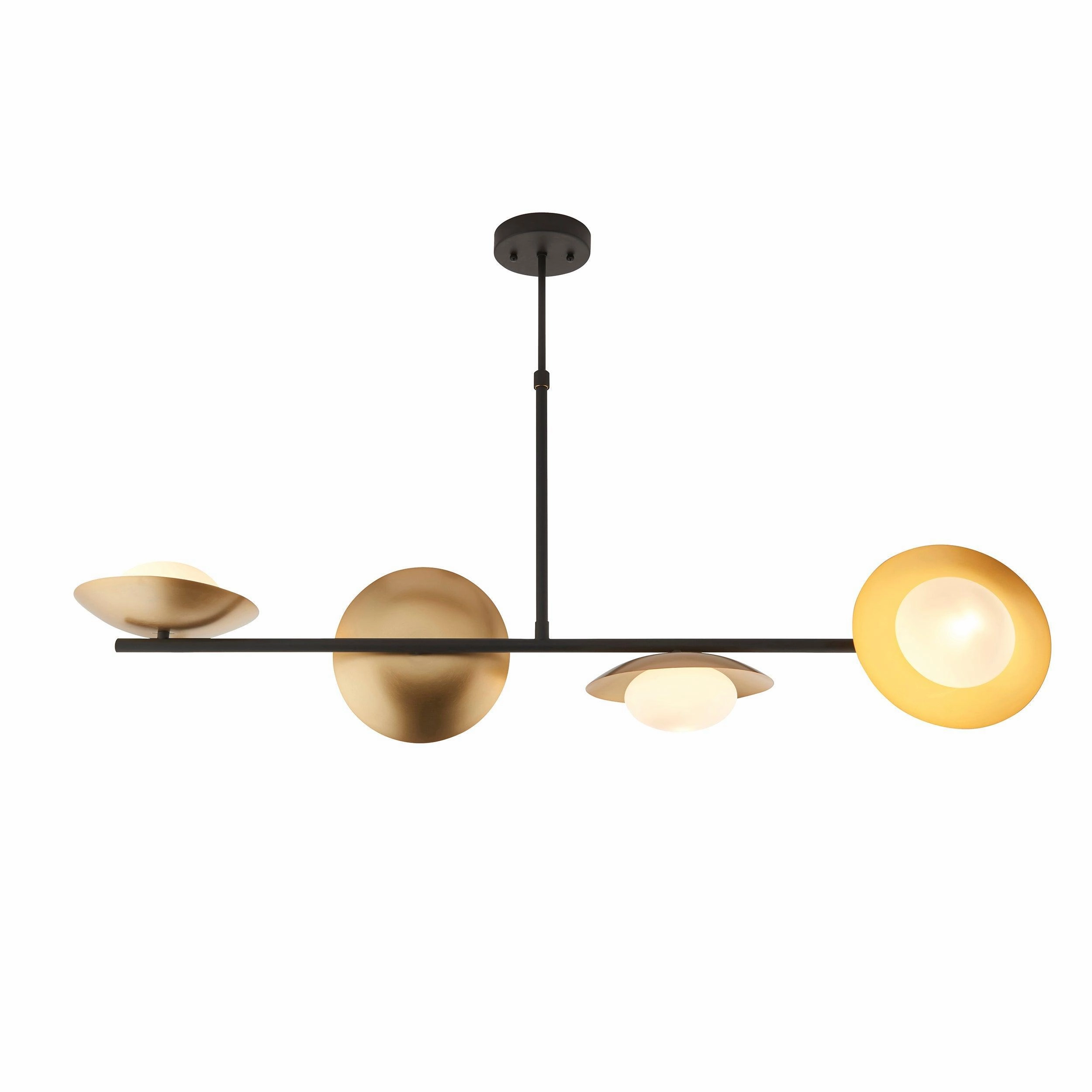 Carlton Large 4 Light Gold & Bronze Linear Ceiling Pendant minimalist ceiling light
