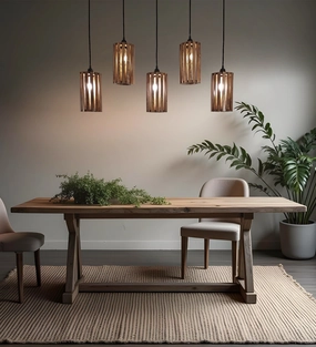 Casa Brown 5 Series Hanging Lamp (BULB NOT INCLUDED) contemporary ceiling fixture