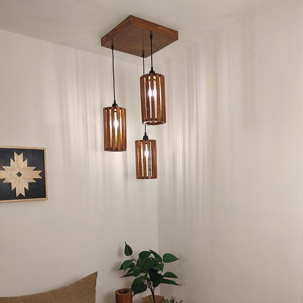 Casa Brown Cluster Hanging Lamp contemporary ceiling fixture