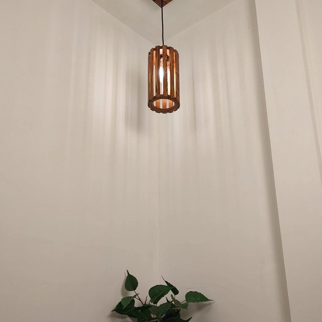 Casa Brown Wooden Single Hanging Lamp