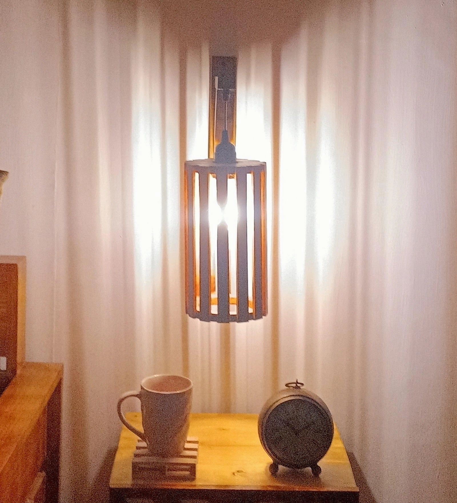 Casa L Brown Wooden Wall Light (BULB NOT INCLUDED)