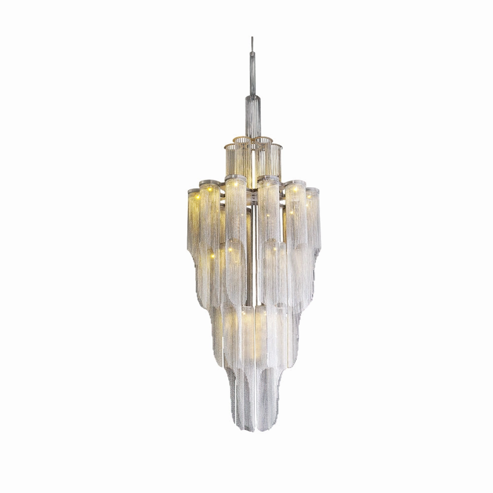 Cascade Silver Chandelier