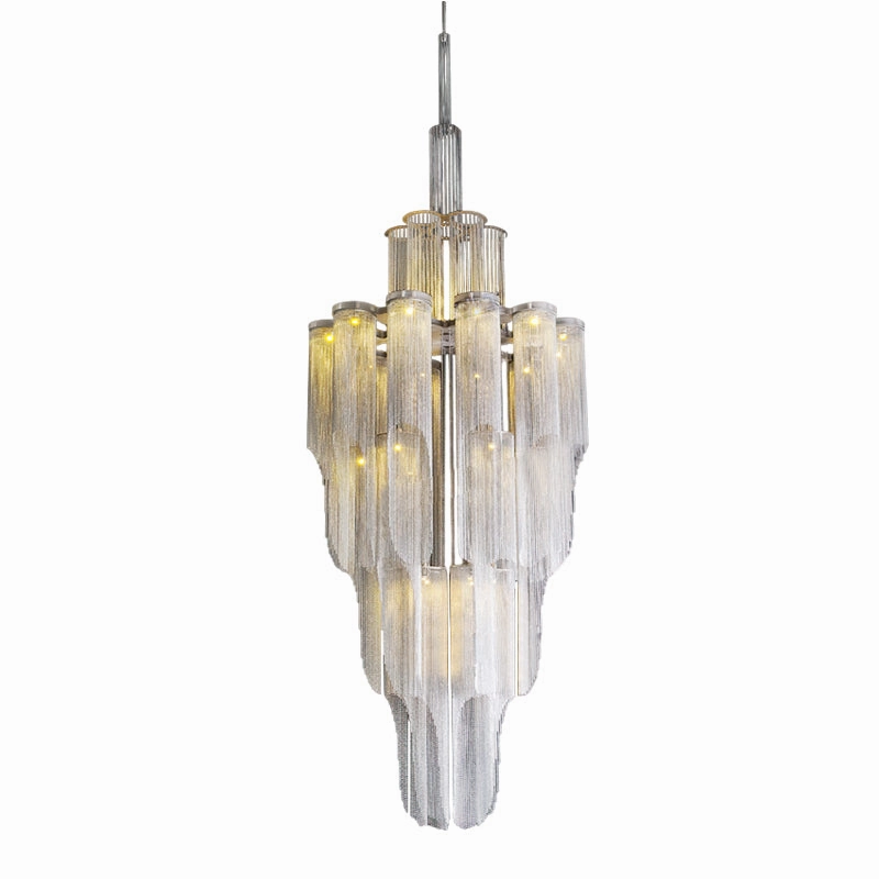 Cascade Silver Chandelier