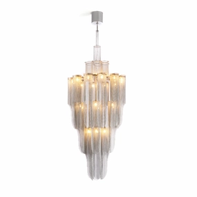Cascade Silver Chandelier flowerpot LED lamp