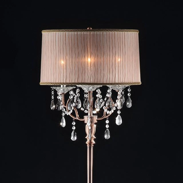 CECELIA Floor Lamp, Hanging Crystal mini decorative bulb