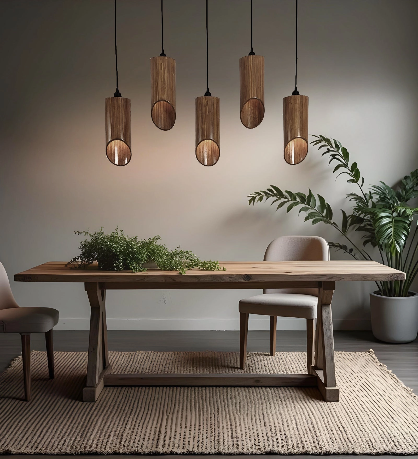Cedar Brown 5 Series Hanging Lamp (BULB NOT INCLUDED) contemporary ceiling fixture