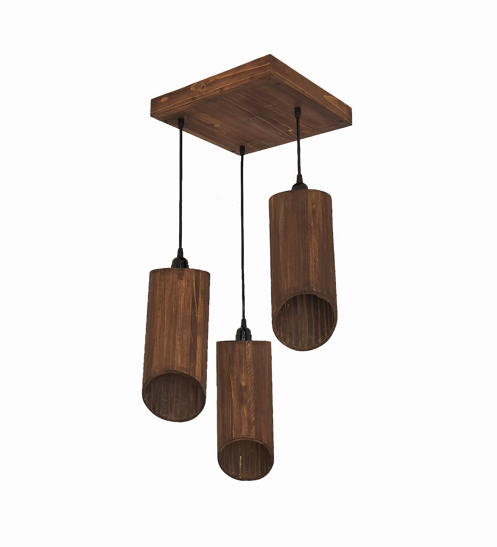Cedar Brown Cluster Hanging Lamp (BULB NOT INCLUDED)