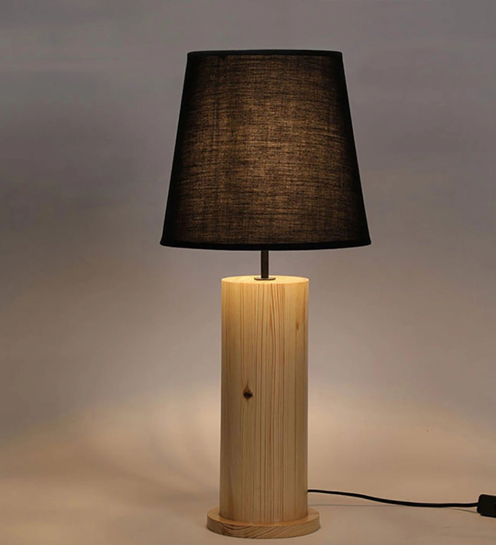 Cedar Brown Wooden Table Lamp with Yellow Printed Fabric Lampshade (BULB NOT INCLUDED) Louis Poulsen chandelier