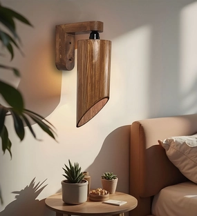 Cedar Brown Wooden Wall Light (BULB NOT INCLUDED) vintage desk lamp