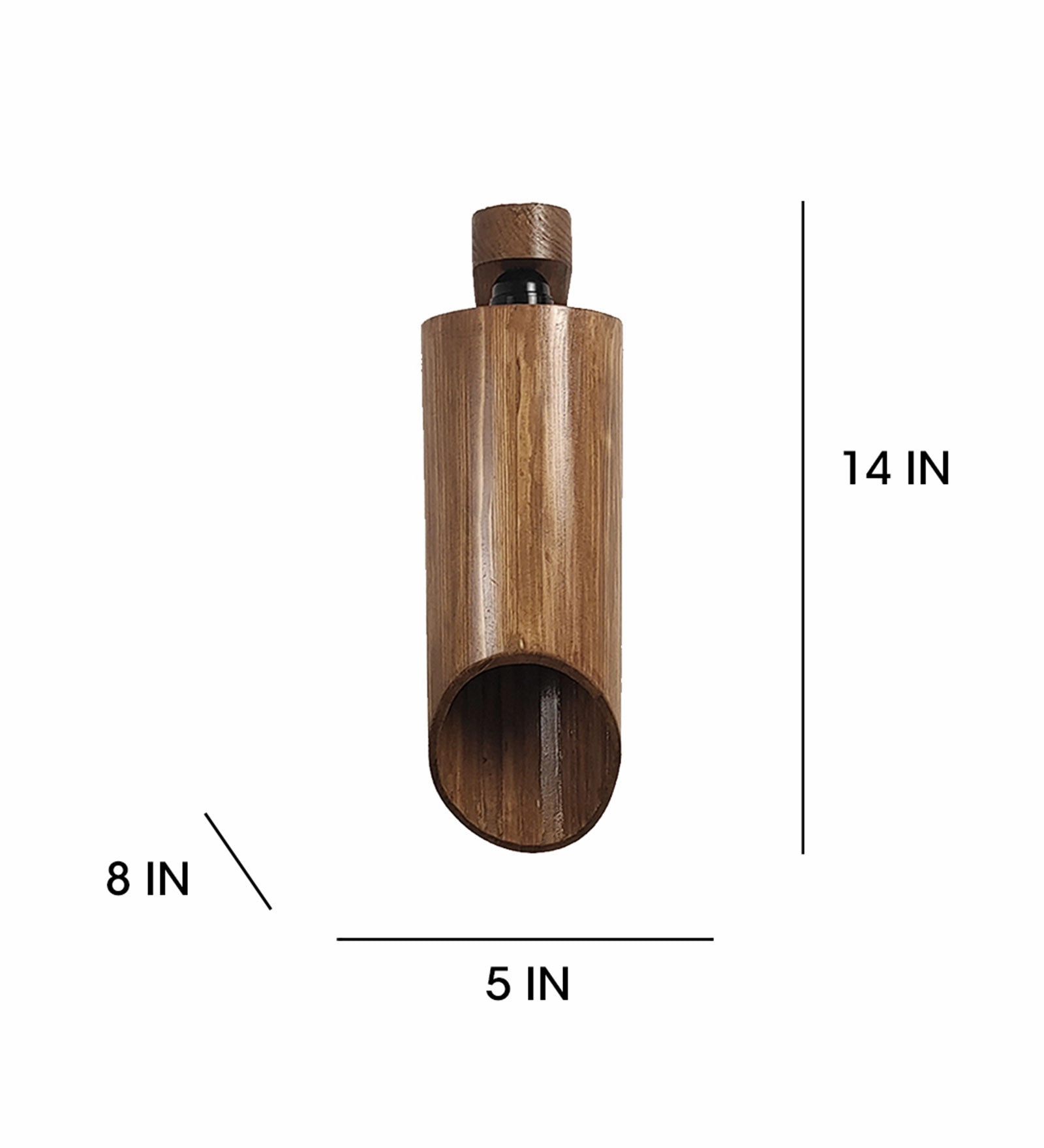 Cedar Brown Wooden Wall Light (BULB NOT INCLUDED)
