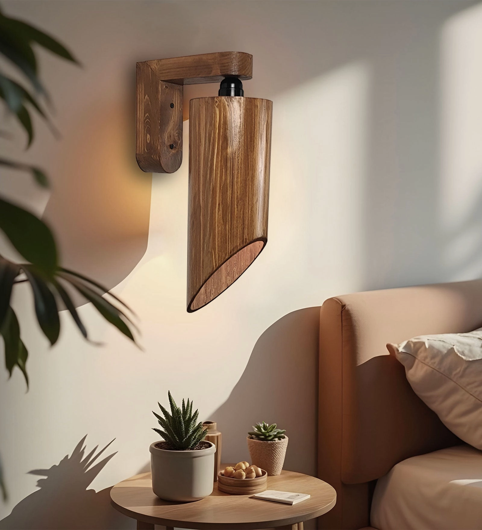 Cedar Brown Wooden Wall Light (BULB NOT INCLUDED) vintage desk lamp