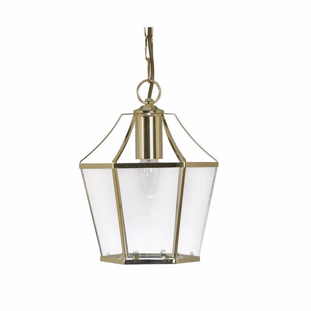 Ceiling Lantern Light - Dulverton Polished Brass simple ceiling design light