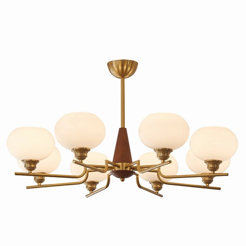 Celeste Sphere Walnut Chandelier