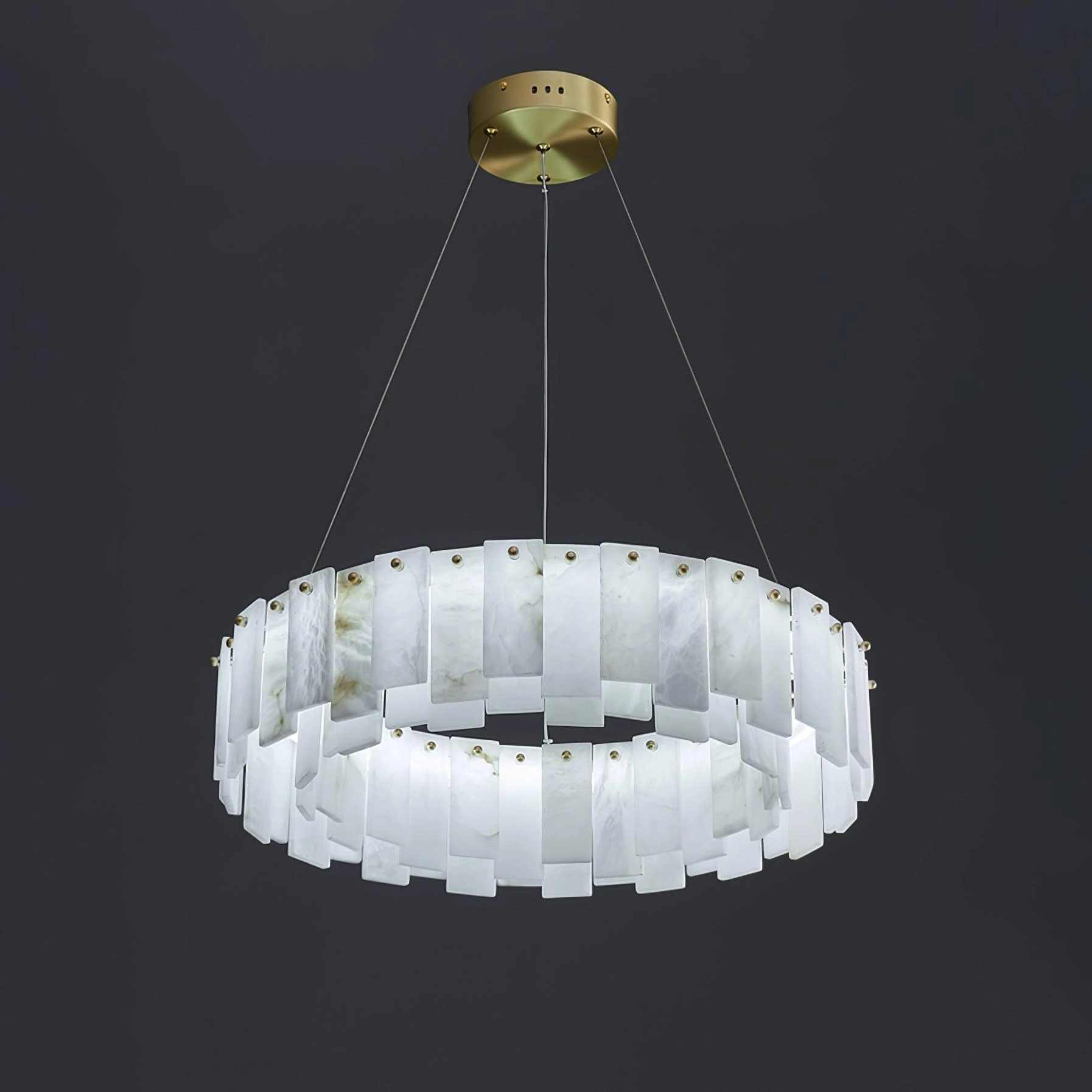 Celestial Alabaster Round Chandelier