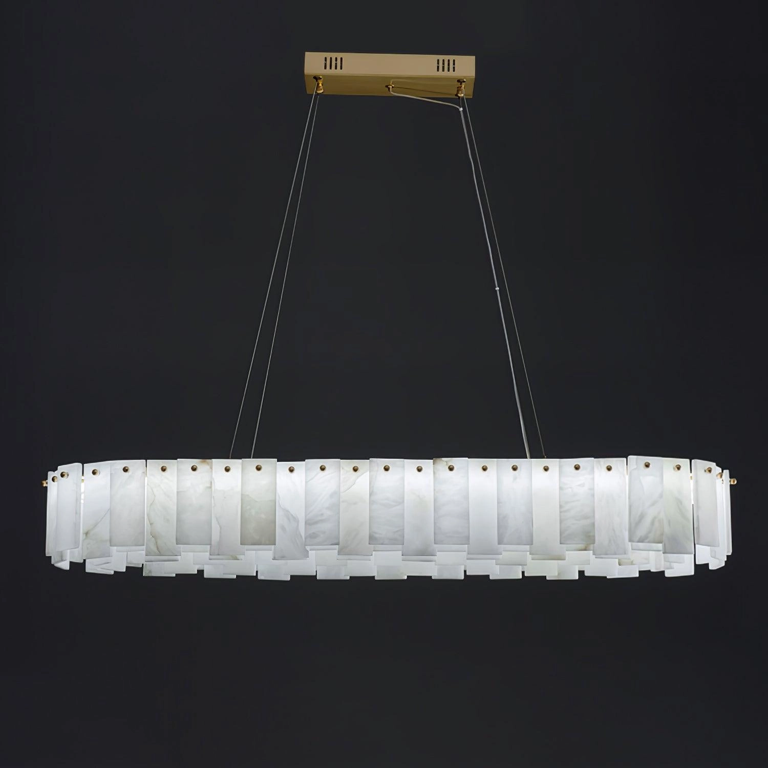 Celestial Alabaster Round Chandelier