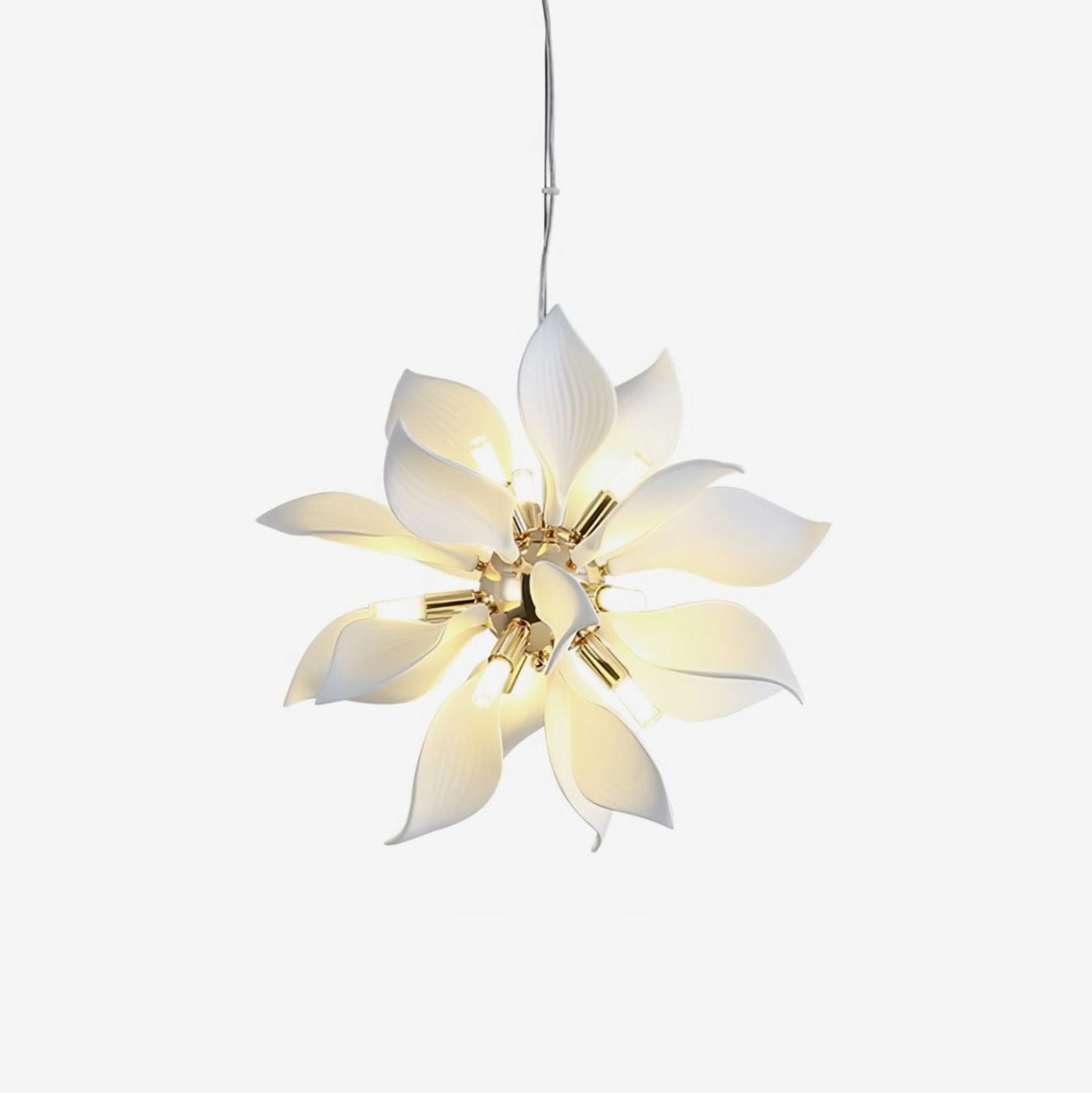 Ceramic Petals Blooming Chandelier modern modeling table light