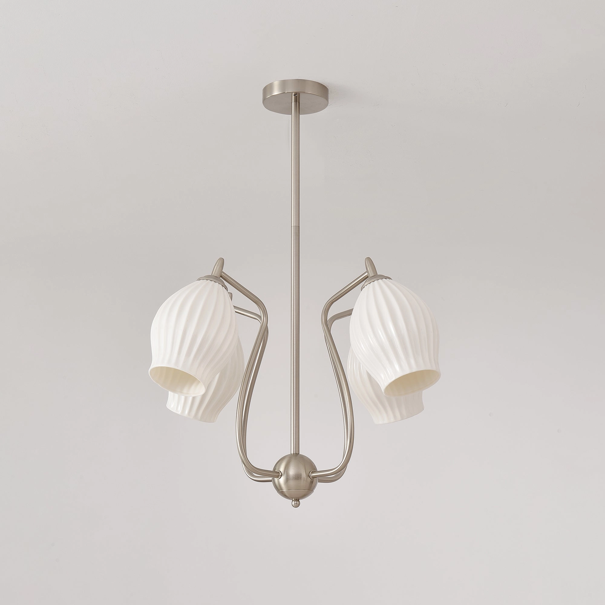 Ceramic Ribbed Chandelier