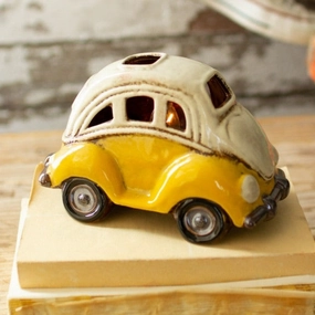 Ceramic VW Bug Lamp rechargeable bedside light