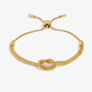 Chain Knot Bar Gold Plated Bracelet 7891 Joma Jewellery