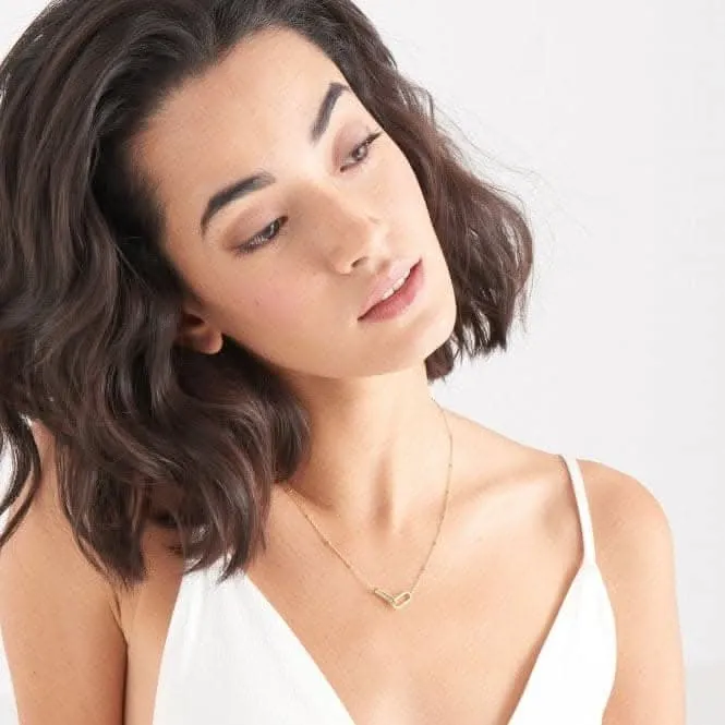 Chain Reaction Shiny Gold Beaded Chain Link Necklace N021-01G Ania Haie Jewellery