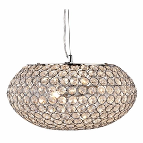 Chantilly 3 Light Chrome Ceiling Pendant - Crystal Buttons minimalist ceiling light