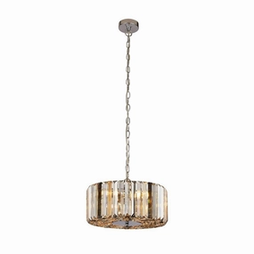 Chapeau 3 Light Chrome Pendant - Glass Crystals minimalist ceiling light