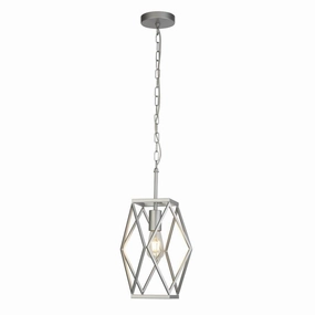 Chassis 1 Light Satin Silver Ceiling Pendant Searchlight minimalist ceiling light