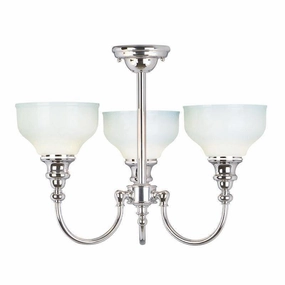 Cheadle Chrome 3 Light Bathroom Ceiling Semi-Flush simple ceiling design light