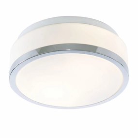 Cheese Bathroom 2 Light Chrome Ceiling Flush White Glass Shade simple ceiling design light
