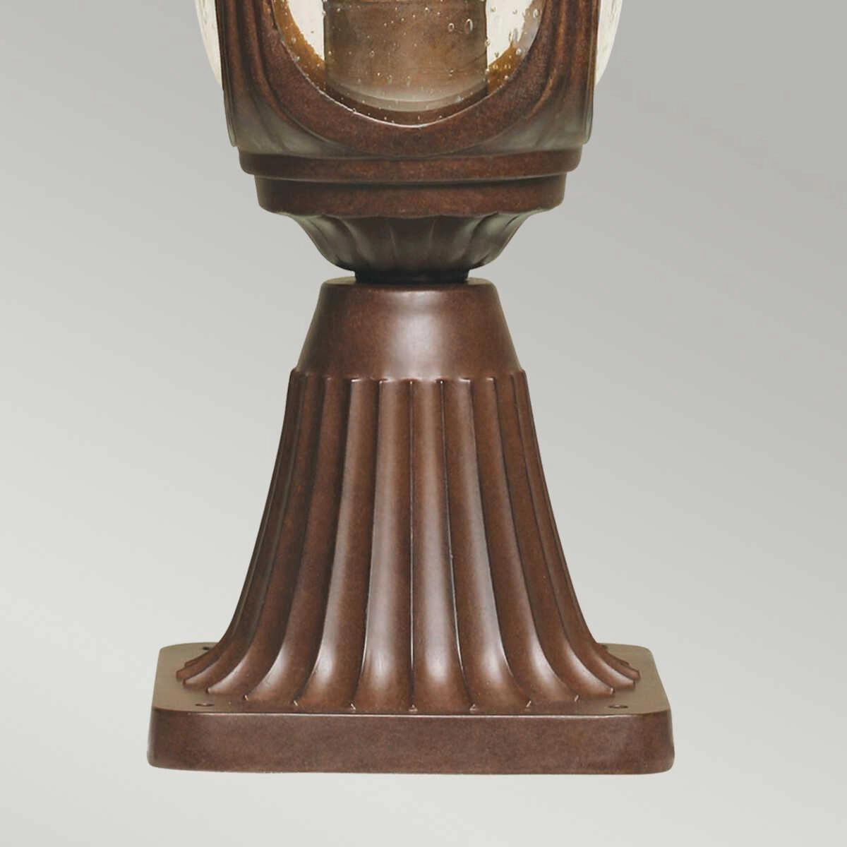 Chicago Rusty Bronze Patina Small Outdoor Pedestal Lantern