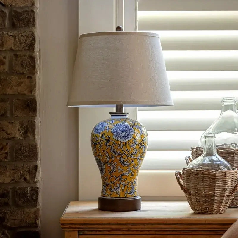 Chinoiserie Lamp Set rechargeable bedside light