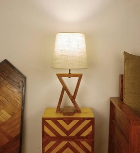 Chloe Brown Wooden Table Lamp with White Jute Lampshade (BULB NOT INCLUDED) Louis Poulsen chandelier