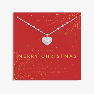 Christmas A Little Merry Christmas Silver Plated Necklace 7706 Joma Jewellery