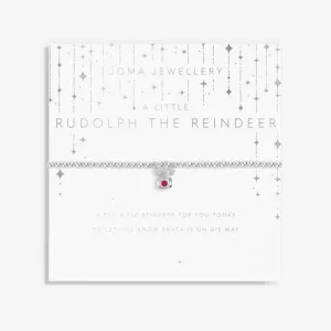 Christmas Rudolph The Reindeer Silver 15.5cm Stretch Bracelet C705 Joma Jewellery