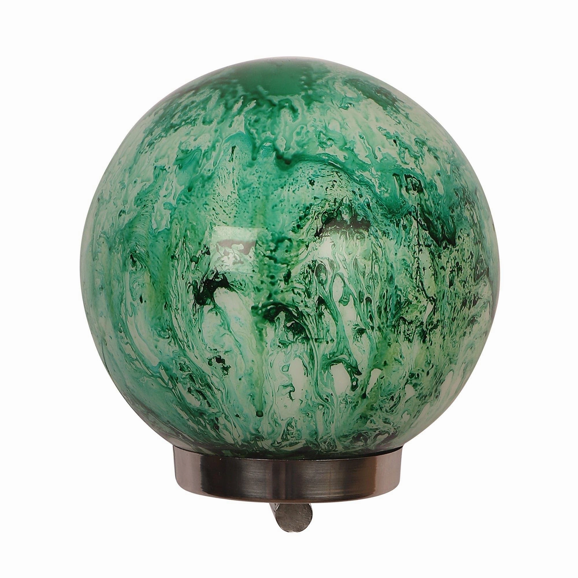 Chrome And Green Iron Wall Lights