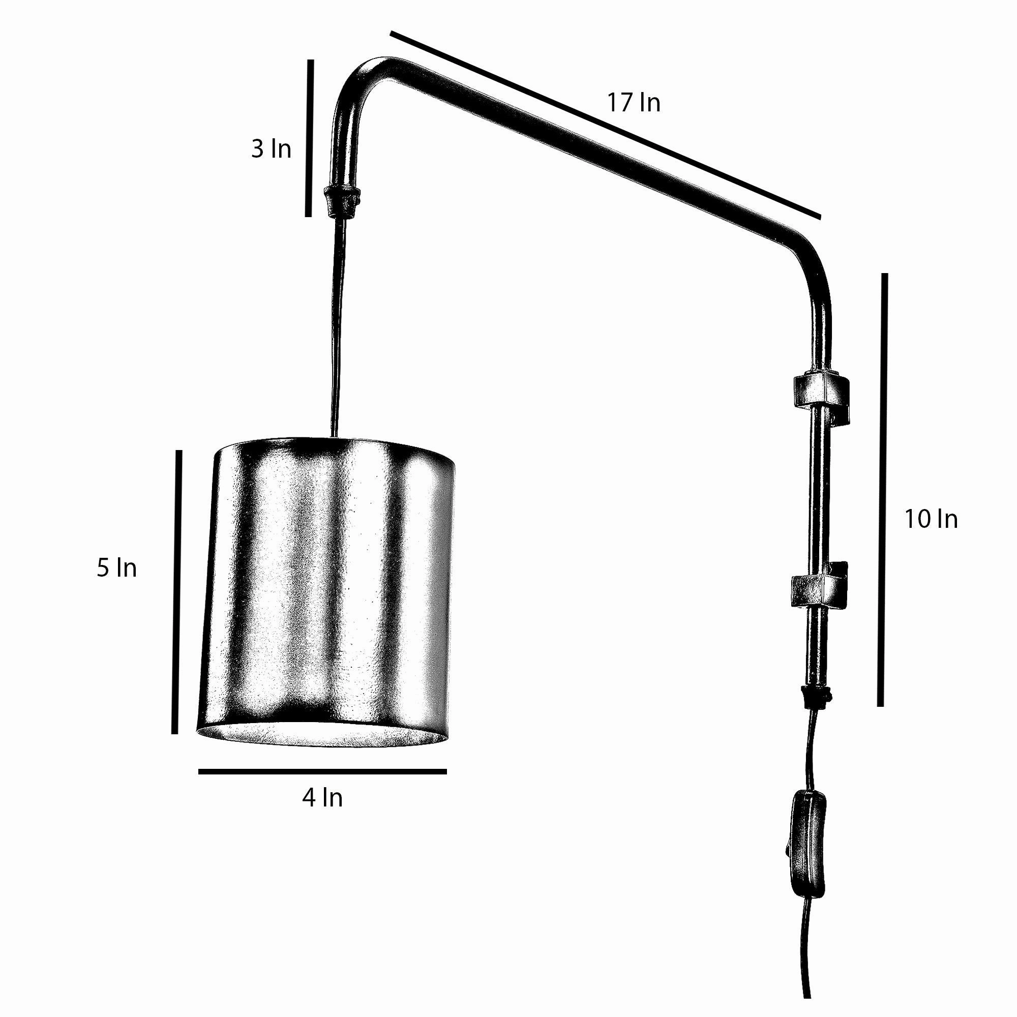 Cicero Black Metal Wall Light by SS Lightings