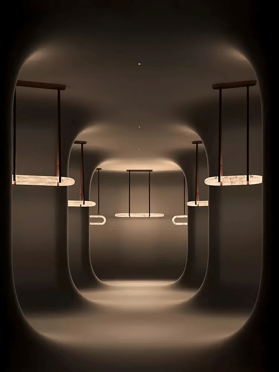 Circle Alabaster Chandelier