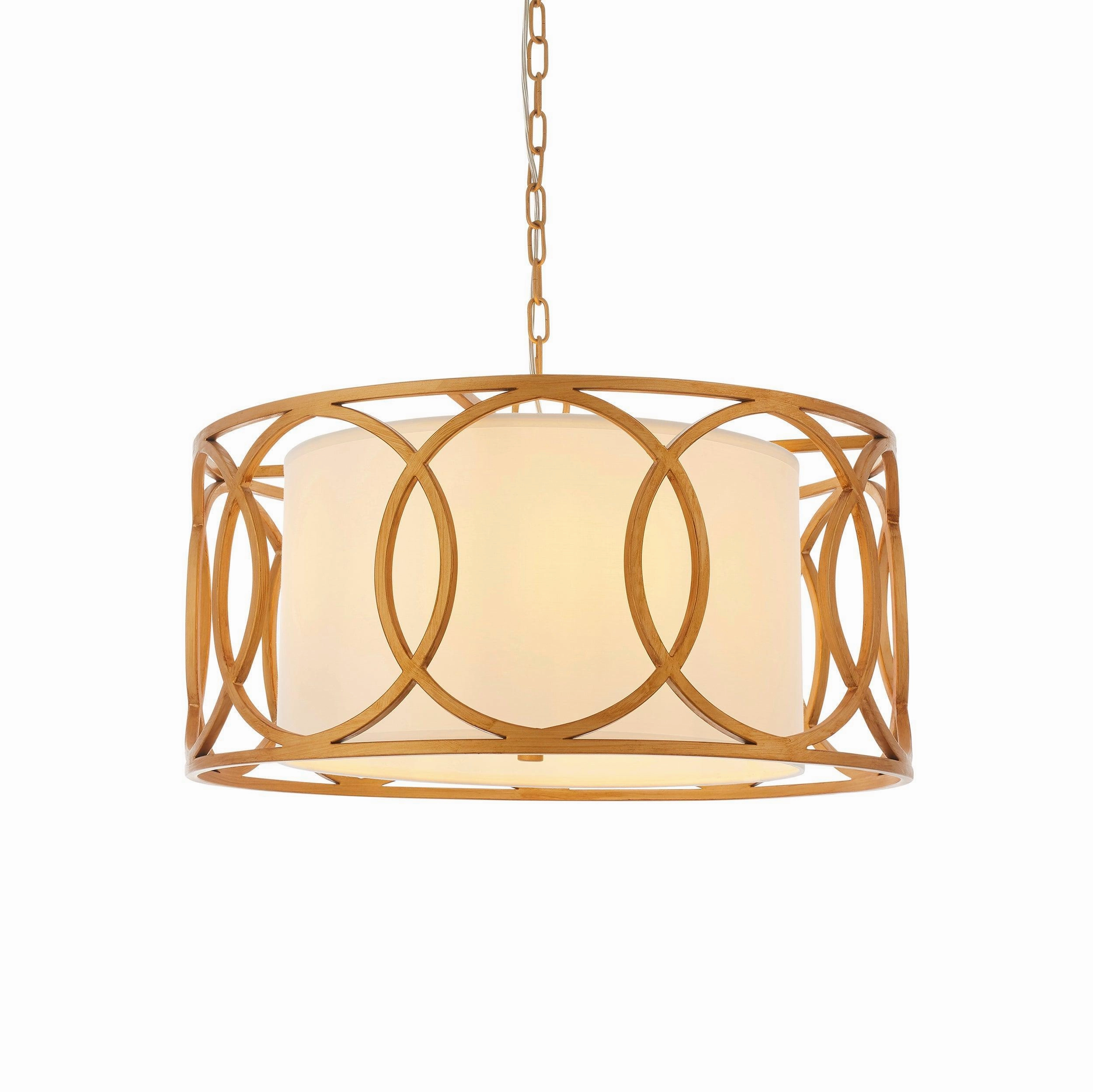 Circus Brushed Gold Circular Framed Ceiling Pendant Light minimalist ceiling light