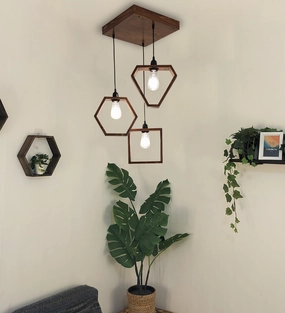Clark Brown Cluster Hanging Lamp (BULB NOT INCLUDED) contemporary ceiling fixture