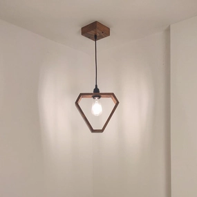 Clark Brown Wooden Single Hanging Lamp contemporary ceiling fixture