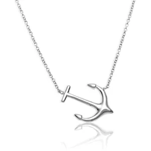 Classic Jewelry Sterling Silver Anchor Design Necklace