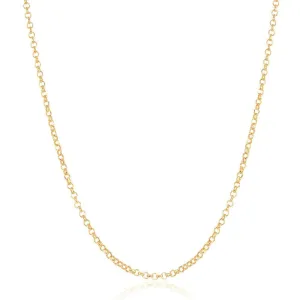 Classic Jewelry Sterling Silver Gold Plated 0.9mm Cable Chain, 20"