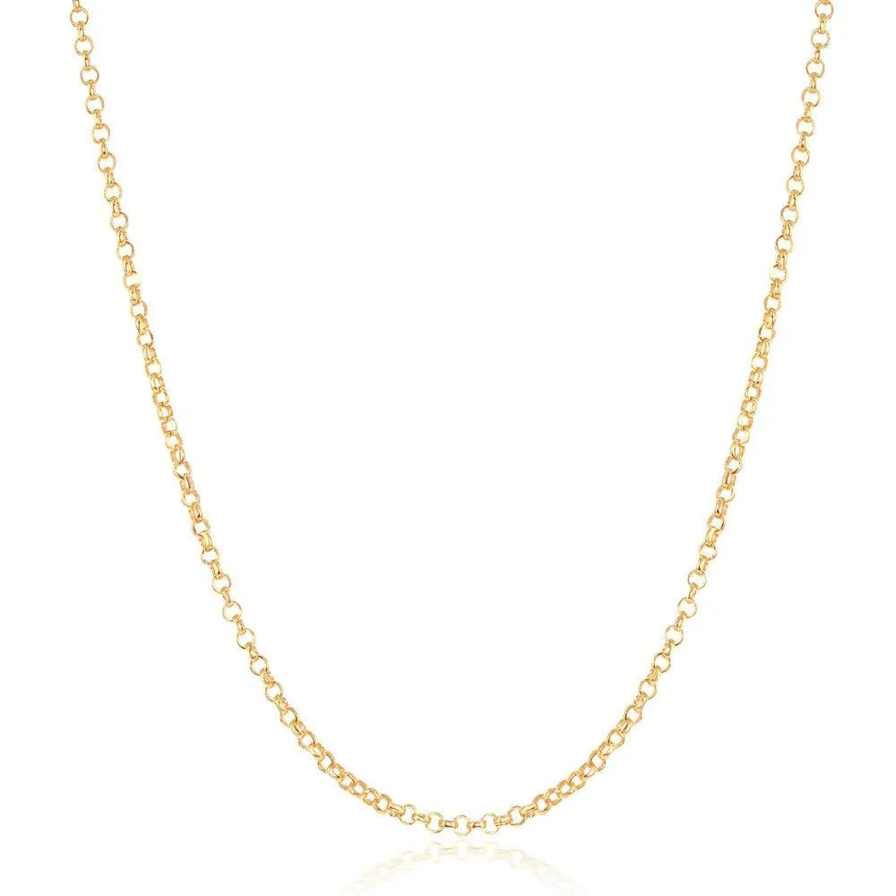 Classic Jewelry Sterling Silver Gold Plated 0.9mm Cable Chain, 20"