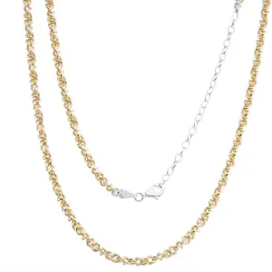 Classic Jewelry Sterling Silver Gold Plated Infinity Chain, 7"